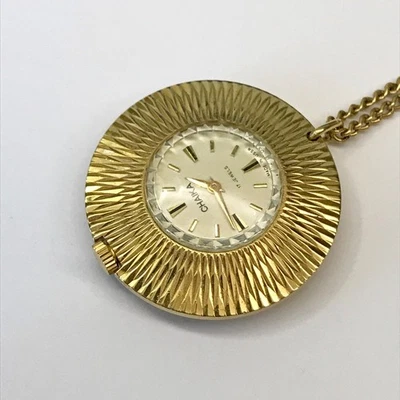 Reloj Colgante Vintage Soviético Chaika URSS Chapado en Oro AU 5 Foto 1 de 4