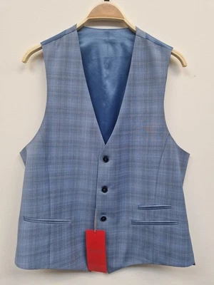 Anzug Weste Digel LAURENT 1006937-164005/25 BLAU KARO Gr. 50 - Bild 1 von 3