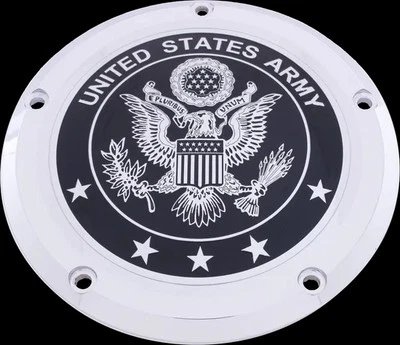 CE Chrome Billet Army Derby Cover para Harley Fat Boy Lo 10-17 - Imagem 1 de 2