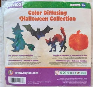 Roylco COLOR DIFFUSING Halloween Art/Craft Paper -  80 Pc - Picture 1 of 10