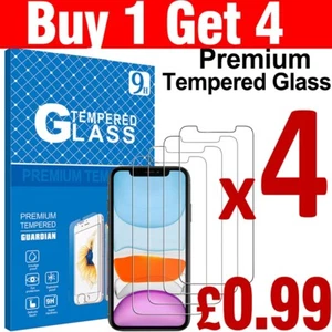 Protection écran en verre trempé pour iPhone 16 15 14 13 12 11 Pro Max Mini X Plus - Photo 1 sur 5