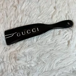 Auténtico Cuerno de Zapato GUCCI Italia 7" Alta Calidad ABS Plástico Negro - Imagen 1 de 4