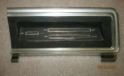 1967 DODGE DART HEATER CONTROL RADIO DELETE DASH BEZEL TRIM PLATE ORIGINAL OEM - Image 1 of 4