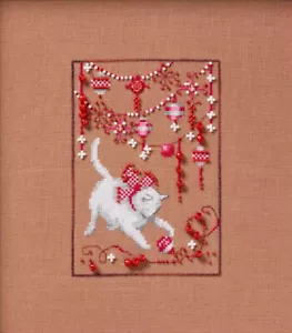 Tabella punto croce ~ Collezione Nora Corbett Christmas Fair Isle - Kitty #NC362 - Foto 1 di 5