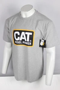 CAT Caterpillar Men's T Shirt Diesel Power Graphic Short Sleeve Heather Gray - Picture 1 of 5