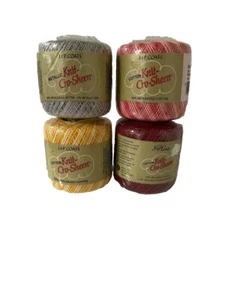 Lot of 4 J & P Coats Cotton  Knit-Cro-Sheen - Picture 1 of 3