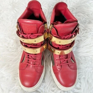 Giuseppe Zanotti Herren Größe 40,5 Made in Italy Lederbeschläge London Turnschuhe - Bild 1 von 12