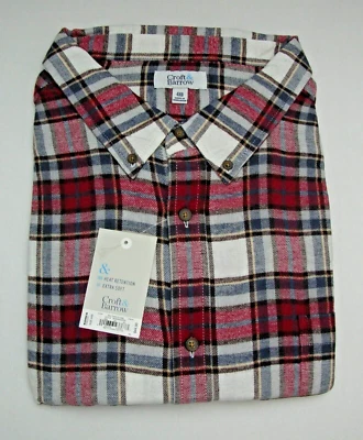 NEW Croft & Barrow Men's Red Plaid EXTRA SOFT Flannel Shirt - 4XB BIG - NWT $44 - Image 1 of 3