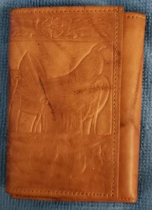 Mens Leather Tri-fold Wallet, New - Never Used - Picture 1 of 4