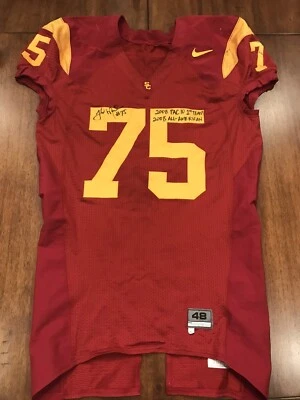 Fili Moala Juego Usado USC Trojans Jersey Juego Usado Jersey Colts Foto 1 de 4