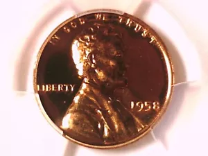 1958 Proof Lincoln Wheat Cent Penny PCGS PR 67 RD 42499347 - Picture 1 of 3