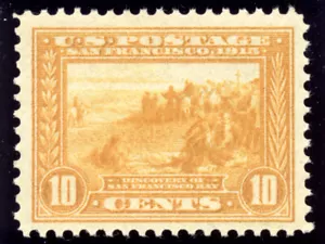 US 400 10c Panama Pacific Expo 1913 San Francisco Bay perf 12 PSE grade 85 OG LH - Picture 1 of 3
