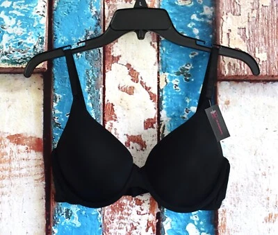 Sujetador Camiseta Mujer No Boundaries Ligeramente Forrado Con Aros 36D, 40C Negro NUEVO Foto 1 de 4