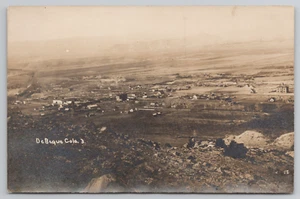 RPPC Birds-Eye Aerial View of De Beque CO Colorado Postcard Debeque River Valley - Picture 1 of 4