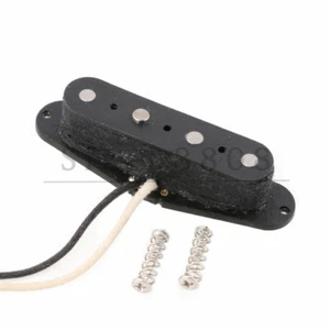 4 String Guitar Pickup Alnico 5 Magnet Fiber Bobbin for Tele Bass 51PB Black - Picture 1 of 6