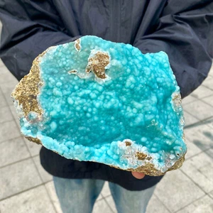 3.92LB Raw Hemimorphite Blue Aragonite Crystal - Picture 1 of 13