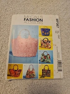 MP367 MCCALL'S FASHION ACCESSORIES HANDBAGS 7 DESIGNS - Picture 1 of 3