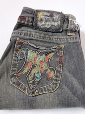 MEK DENIM Woman's Jeans 16 x 31 Princeton Straight Grey Wash Designer