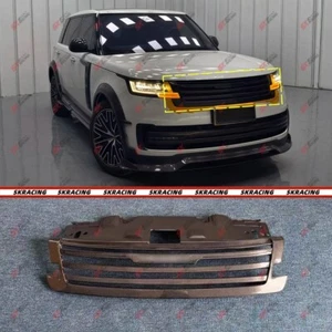 Rejilla superior delantera de fibra de carbono real para Land Rover Range Rover 2023+ - Imagen 1 de 8