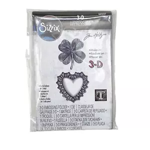 Sizzix 3-D Impresslits Tim Holtz LUCKY LOVE Four Leaf Clover 665227 NEW - Picture 1 of 8