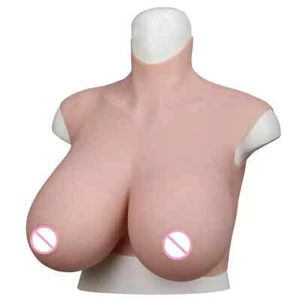 Plus Size Silicone Breast Form Oil-Free Breastplate For Crossdresser Transgender - Picture 1 of 27