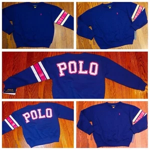 POLO RALPH LAUREN AUTHENTIC GIRLS NEW ORIGINAL SWEATSHIRT Size L (12-14) , NWT - Picture 1 of 7