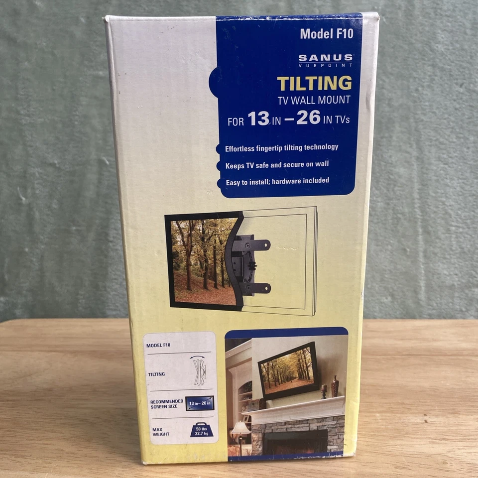 SANUS VUEPOINT F10 Tilting Flatscreen TV Wall Mount 13 to 26 inch TV's-Home New - Image 1 of 4