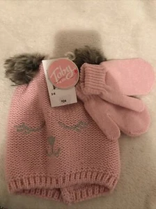 TOBY & ME - GIRLS - 3 PC SET - HAT / GLOVES - PINK - SIZE 2-6 Ret $24 (TW-1872) - Picture 1 of 4