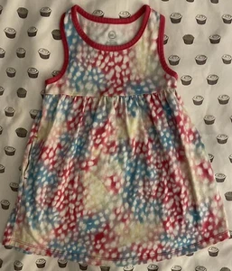 CUTE Wonder Nation Girls RAINBOW TIE DYE Sleeveless PLAY DRESS W POCKETS 4T - Picture 1 of 4
