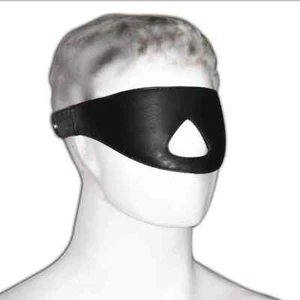 Premium Real Leather Eye Mask Blindfold –Ideal for Sleep or Role Play Relaxation - Picture 1 of 4