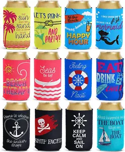 Neoprene Can Cooler Sleeves for Soda, Soft Drinks, Beverages, Beer & Water Bottl - Picture 1 of 9