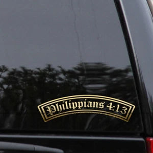Philippians 4:13 Vinyl Decal Sticker – Christian Bible Verse Quote - Picture 1 of 2