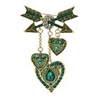 Heart Brooches Women Arrows Shining Chain Love Party Office Brooch Pin Gifts