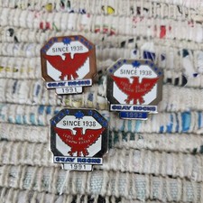 Vintage 1991 & 1992 SNOW EAGLE SKI SCHOOL Pin Skiing GRAY ROCKS Quebec CANADA