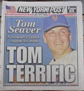Tom Seaver Dead Tribute New York Post 9/3/2020 👍 - Picture 1 of 2