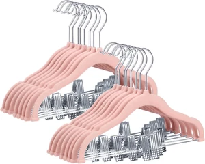 30 Cm Baby Velvet Hangers with Movable Clips, Non-Slip Kids Felt Hangers, Ultra- - Picture 1 of 12