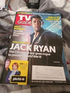 TV GUIDE Magazine Dec. 19 2022-Jan 1 2023 John Krasinski Jack Ryan Kirstie Alley - Picture 1 of 2