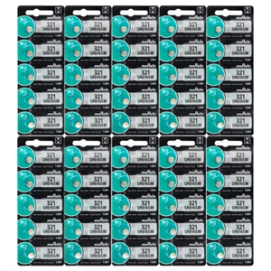 Murata 321 SR616SW SR616 SILVER OXIDE (50 Pack) Watch Battery AuthorizedSeller - Picture 1 of 1
