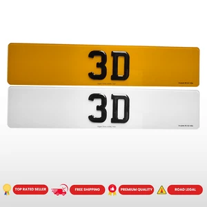 100 % STRASSE/MOT Legal Premium Auto Zulassungsnummernschilder - bedruckt, 3D Gel, 4D - Bild 1 von 30
