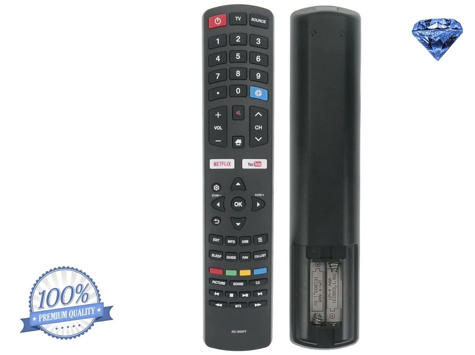 New RC-650PT Replace Remote Control for 06-531W52-DW01X DAEWOO TV - Image 1 of 4