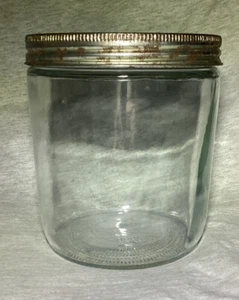 RARE Vintage Clear Ball Jar 4 1/2 Cups Large Squat w/Lid Storage - Picture 1 of 10