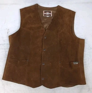 Pioneer Wear Vest Men’s 40 Western Suede Leather Cowboy Rodeo - Picture 1 of 10