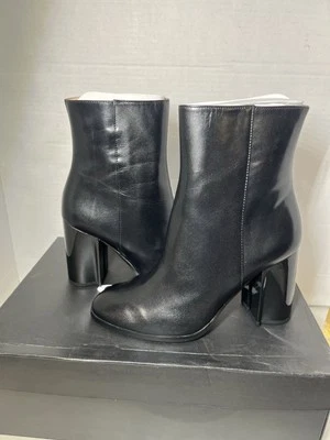Botas Coach Brielle de cuero negras con logotipo de tacón bloque para mujer talla 7 Foto 1 de 4