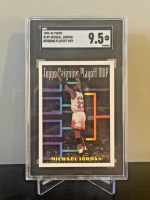 1993-94 Topps Reigning Playoff MVP Michael Jordan #199 SGC 9.5 MINT+ - Image 1 of 2