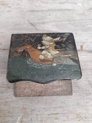 Grattoir Boîte Allumettes Carton Compressé Japonisant Samourai Napoléon III - Photo 1/4