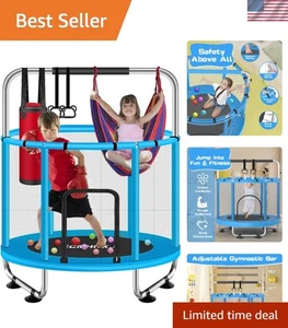 Adjustable Gymnastic Bar Trampoline for Boys & Girls - Picture 1 of 9