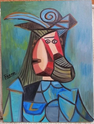 Pablo Picasso oil painting - Image 1 of 4