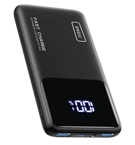 INIU Power Bank, 10000mAh Slimmest Fast Charging Portable Charger, 22.5W Battery - Picture 1 of 10