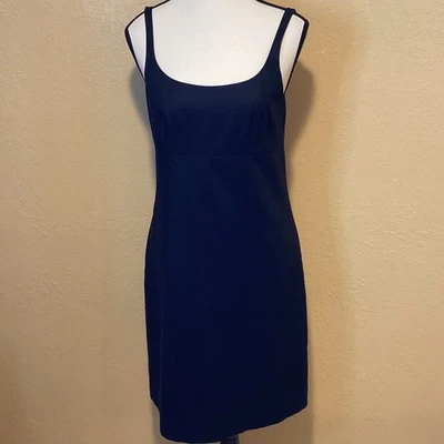J. Crew Black Sheath Dress with thin straps, Size 2, 100% cotton, fully lined - Image 1 of 4
