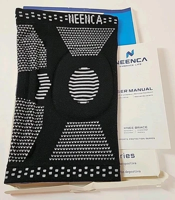 NOVO NEENCA HX051 Joelheira Profissional 2XL Preto e Branco para Proteção Esportiva - Imagem 1 de 4